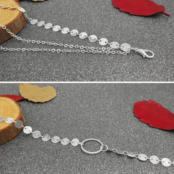 Choker Necklace Thin Long Chain for Women Lady - Picture 4 of 7